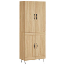 Hoge Kast 69,5X34X180 Cm Bewerkt Hout Kleurig Sonoma eiken