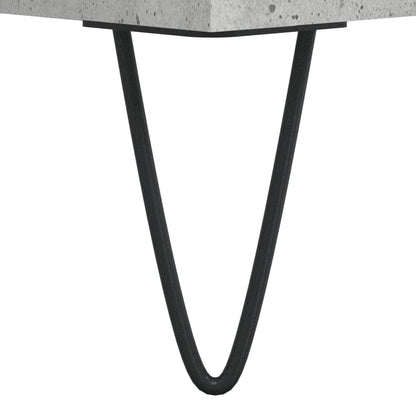 Hoge Kast 69,5X34X180 Cm Bewerkt Hout Betongrijs