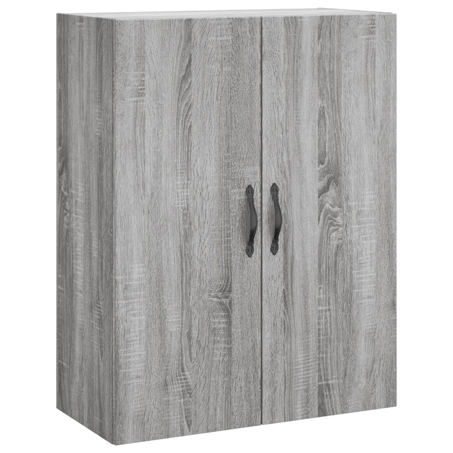 Hoge Kast 69,5X34X180 Cm Bewerkt Hout Eikenkleurig Grijs sonoma