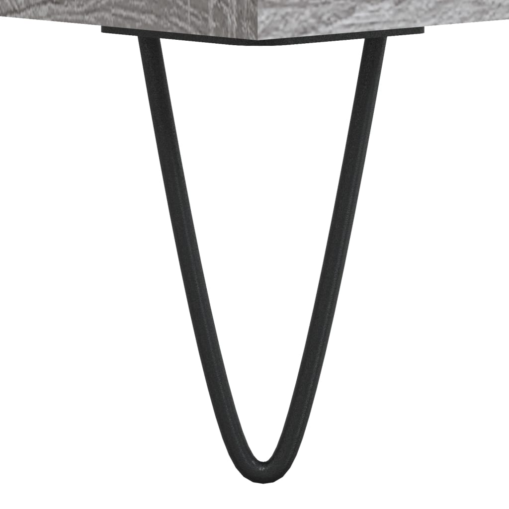 Hoge Kast 69,5X34X180 Cm Bewerkt Hout Eikenkleurig Grijs sonoma