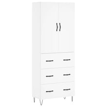 Hoge Kast 69,5X34X180 Cm Bewerkt Hout Wit