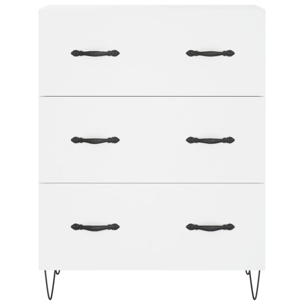 Hoge Kast 69,5X34X180 Cm Bewerkt Hout Wit