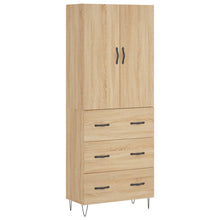 Hoge Kast 69,5X34X180 Cm Bewerkt Hout Kleurig Sonoma eiken