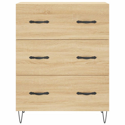 Hoge Kast 69,5X34X180 Cm Bewerkt Hout Kleurig Sonoma eiken