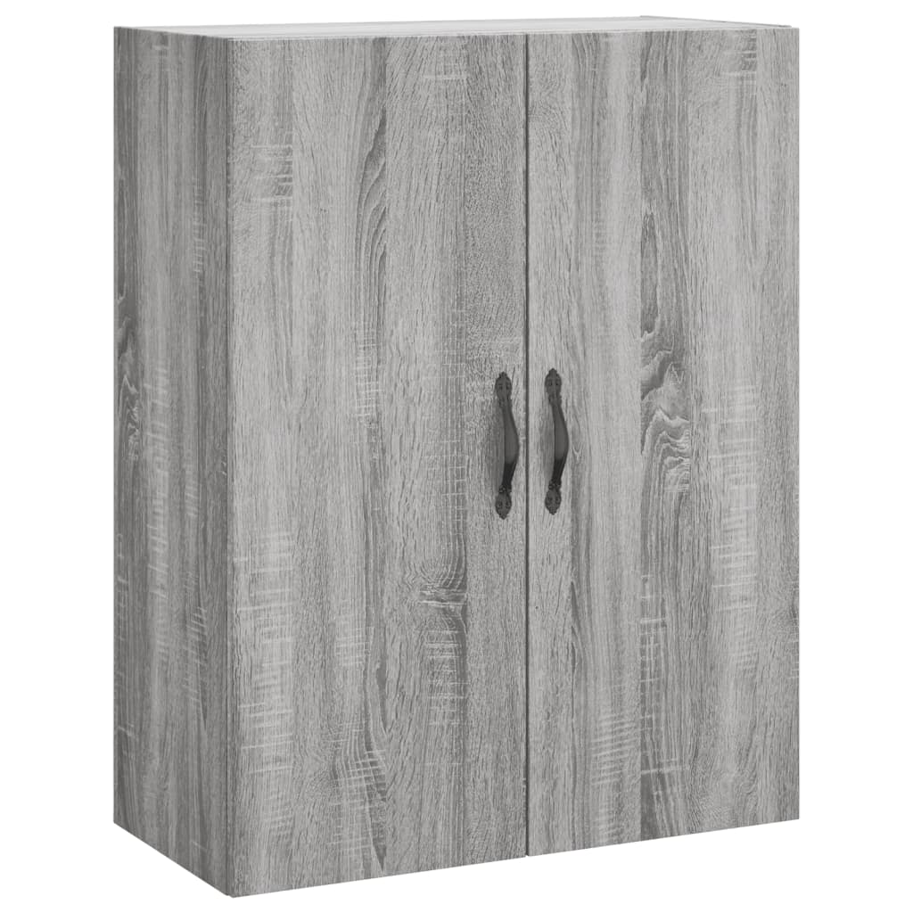 Hoge kast 69,5x34x180 cm bewerkt hout grijs sonoma eikenkleurig