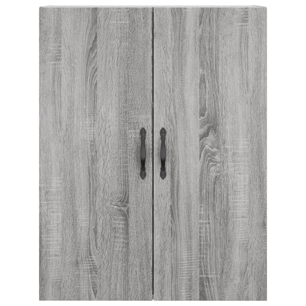 Hoge kast 69,5x34x180 cm bewerkt hout grijs sonoma eikenkleurig