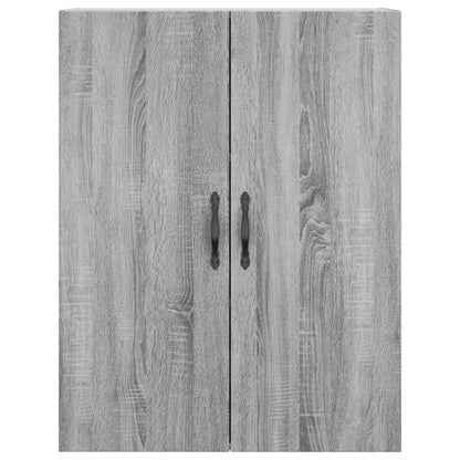 Hoge kast 69,5x34x180 cm bewerkt hout grijs sonoma eikenkleurig