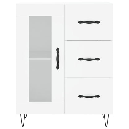 Hoge Kast 69,5X34X180 Cm Bewerkt Hout Wit