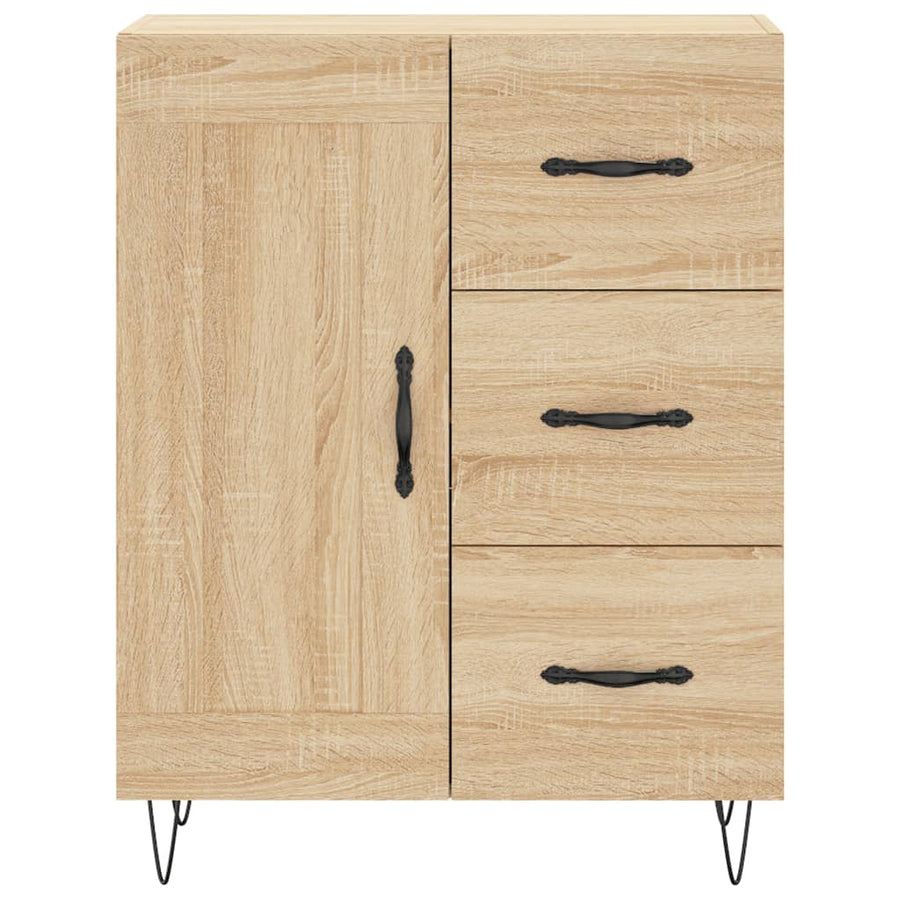Hoge kast 69,5x34x180 cm bewerkt hout sonoma eikenkleurig