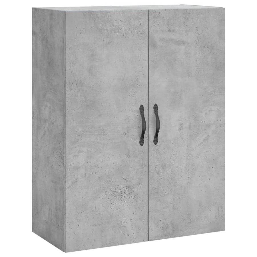 Hoge Kast 69,5X34X180 Cm Bewerkt Hout Betongrijs