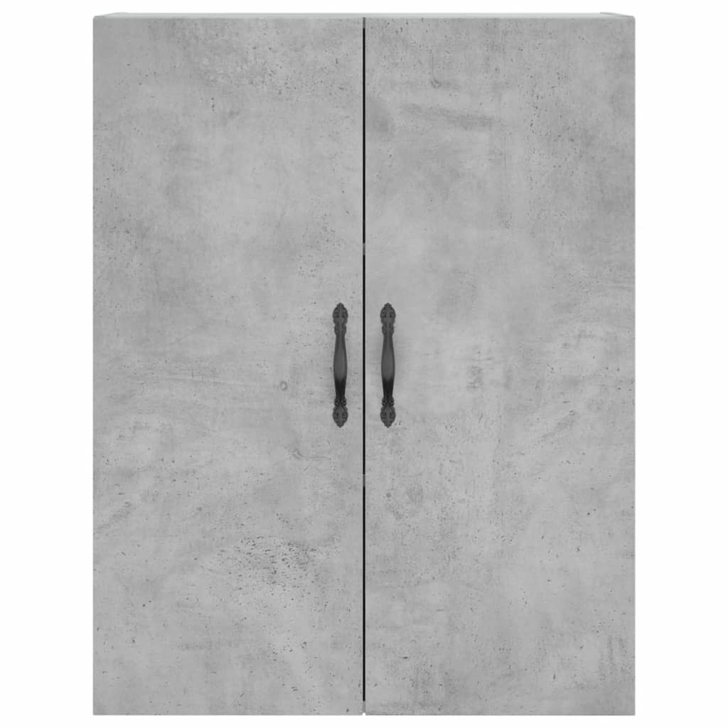 Hoge Kast 69,5X34X180 Cm Bewerkt Hout Betongrijs