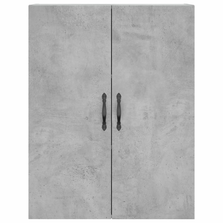Hoge Kast 69,5X34X180 Cm Bewerkt Hout Betongrijs