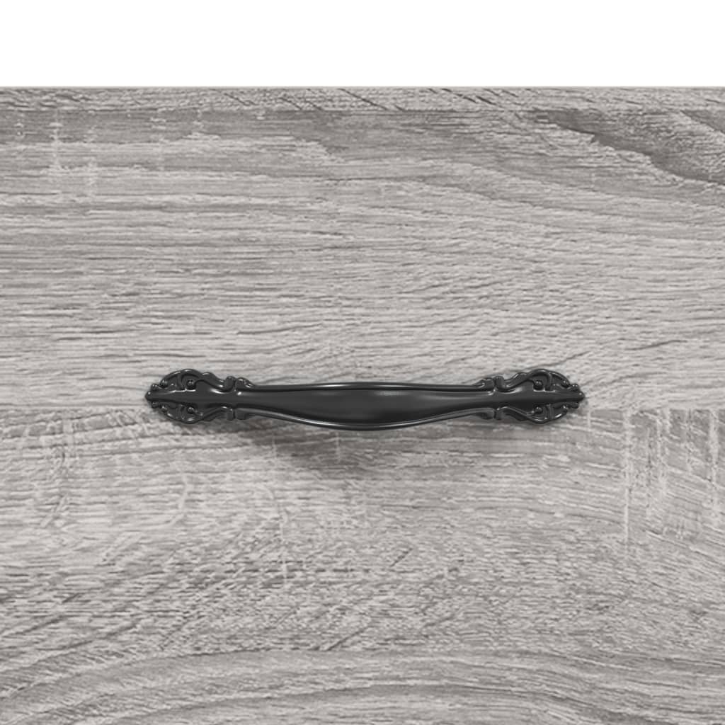 Hoge Kast 69,5X34X180 Cm Bewerkt Hout Eikenkleurig Grijs sonoma