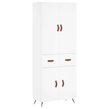 Hoge Kast 69,5X34X180 Cm Bewerkt Hout Wit