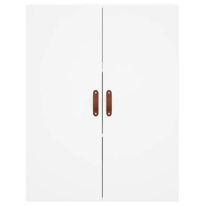 Hoge Kast 69,5X34X180 Cm Bewerkt Hout Wit