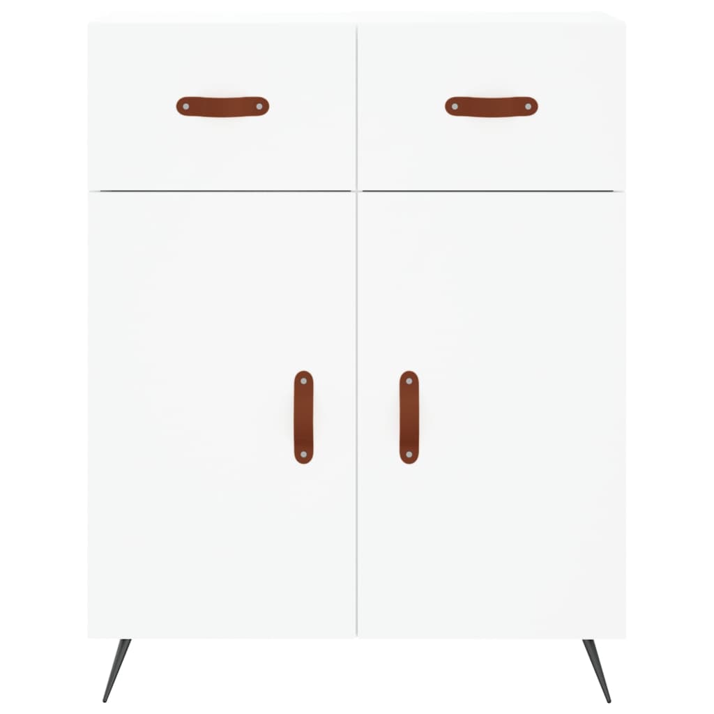 Hoge Kast 69,5X34X180 Cm Bewerkt Hout Wit