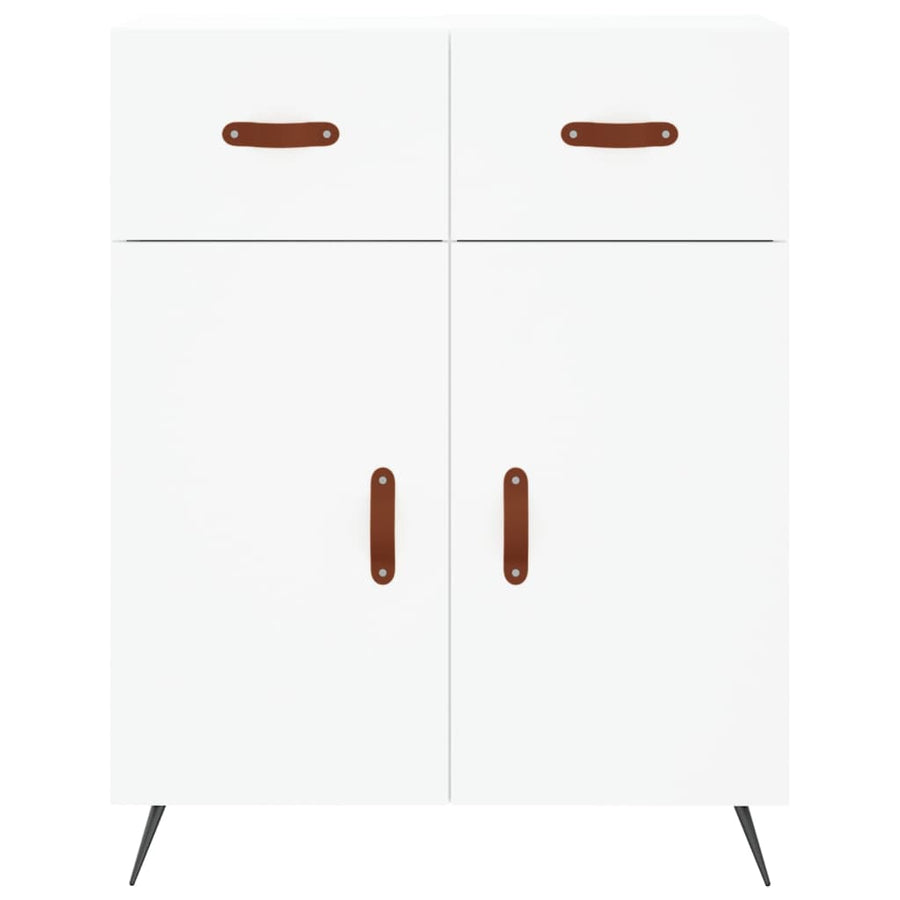 Hoge Kast 69,5X34X180 Cm Bewerkt Hout Wit