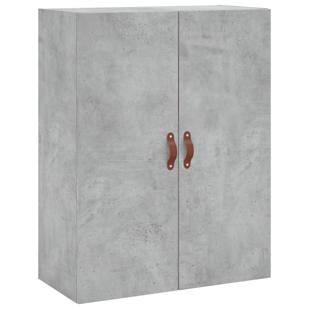 Hoge Kast 69,5X34X180 Cm Bewerkt Hout Betongrijs