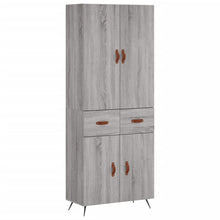 Hoge Kast 69,5X34X180 Cm Bewerkt Hout Eikenkleurig Grijs sonoma