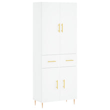 Hoge Kast 69,5X34X180 Cm Bewerkt Hout Wit