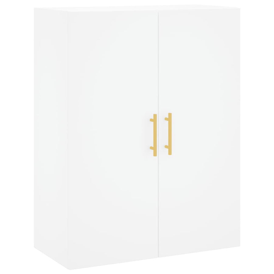 Hoge Kast 69,5X34X180 Cm Bewerkt Hout Wit