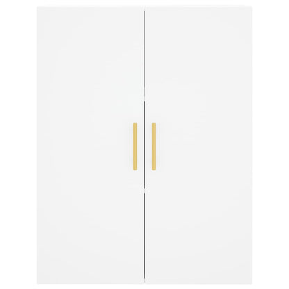 Hoge Kast 69,5X34X180 Cm Bewerkt Hout Wit