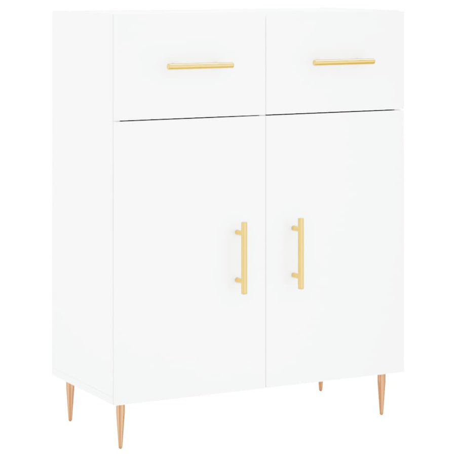 Hoge Kast 69,5X34X180 Cm Bewerkt Hout Wit