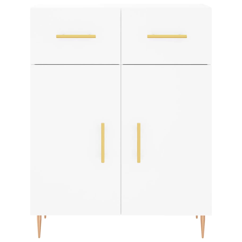 Hoge Kast 69,5X34X180 Cm Bewerkt Hout Wit