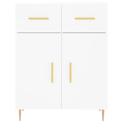 Hoge Kast 69,5X34X180 Cm Bewerkt Hout Wit