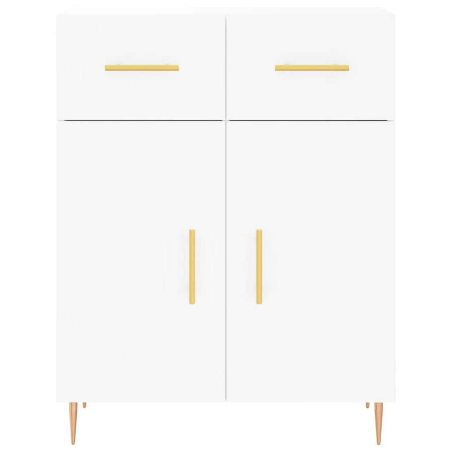 Hoge Kast 69,5X34X180 Cm Bewerkt Hout Wit