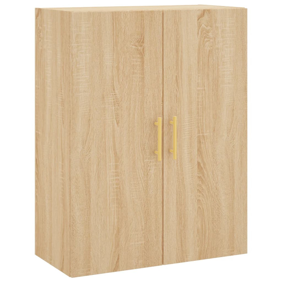 Hoge Kast 69,5X34X180 Cm Bewerkt Hout Kleurig Sonoma eiken