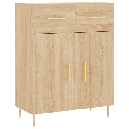 Hoge Kast 69,5X34X180 Cm Bewerkt Hout Kleurig Sonoma eiken