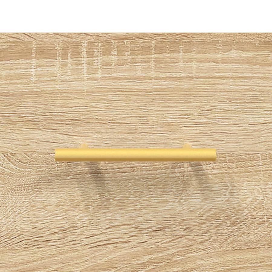 Hoge Kast 69,5X34X180 Cm Bewerkt Hout Kleurig Sonoma eiken