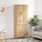 Hoge kast 69,5x34x180 cm bewerkt hout sonoma eiken