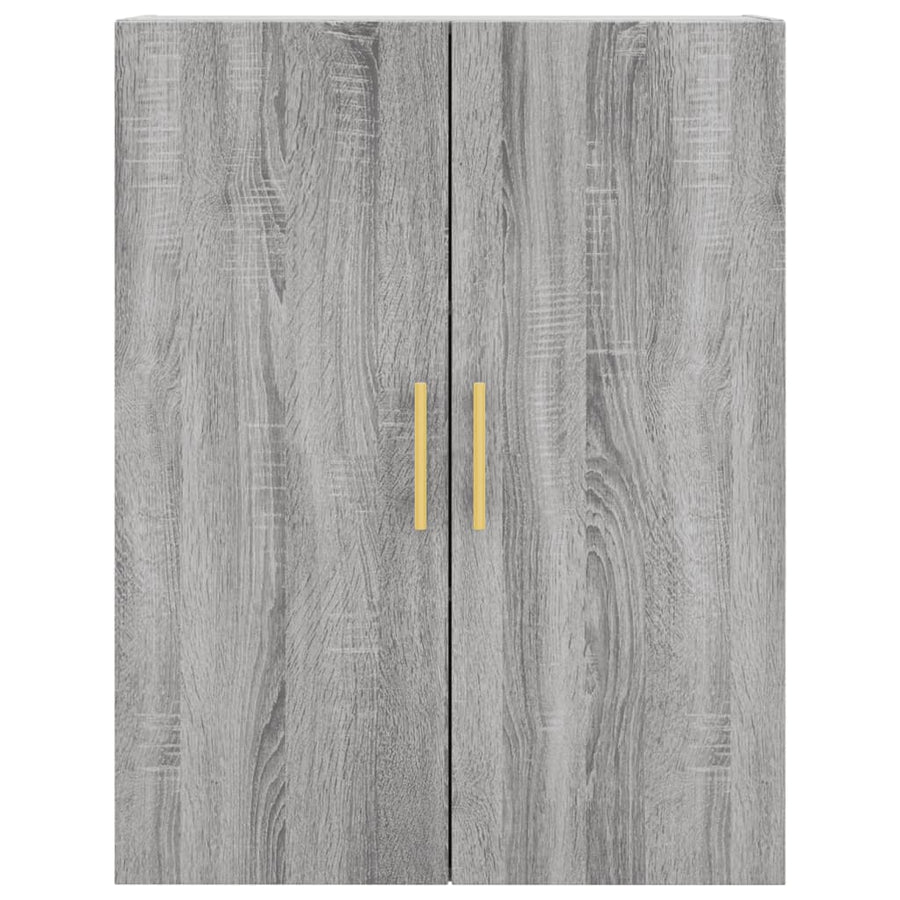 Hoge Kast 69,5X34X180 Cm Bewerkt Hout Grijs Sonoma Eikenkleurig