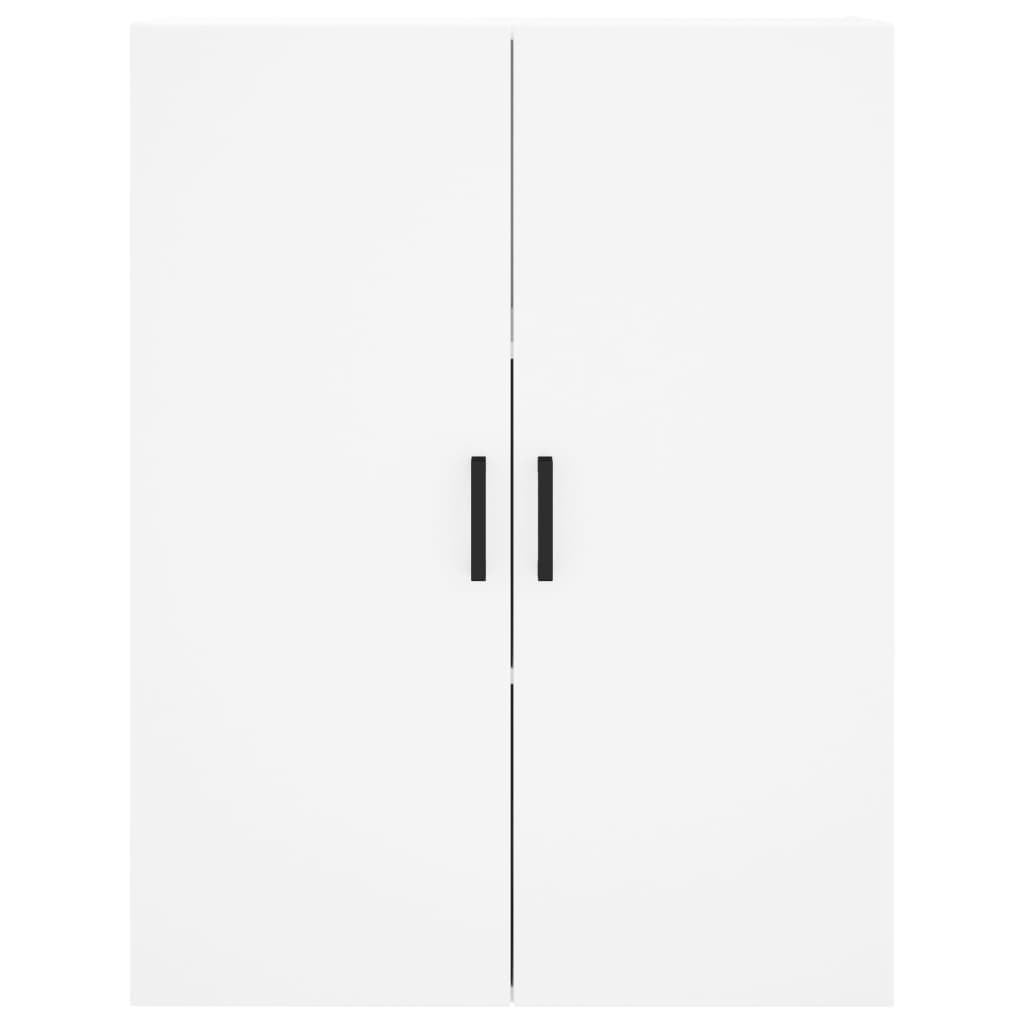Hoge kast 69,5x34x180 cm bewerkt hout wit