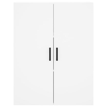 Hoge kast 69,5x34x180 cm bewerkt hout wit