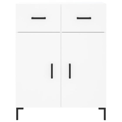 Hoge kast 69,5x34x180 cm bewerkt hout wit