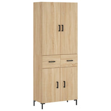 Hoge Kast 69,5X34X180 Cm Bewerkt Hout Kleurig Sonoma eiken