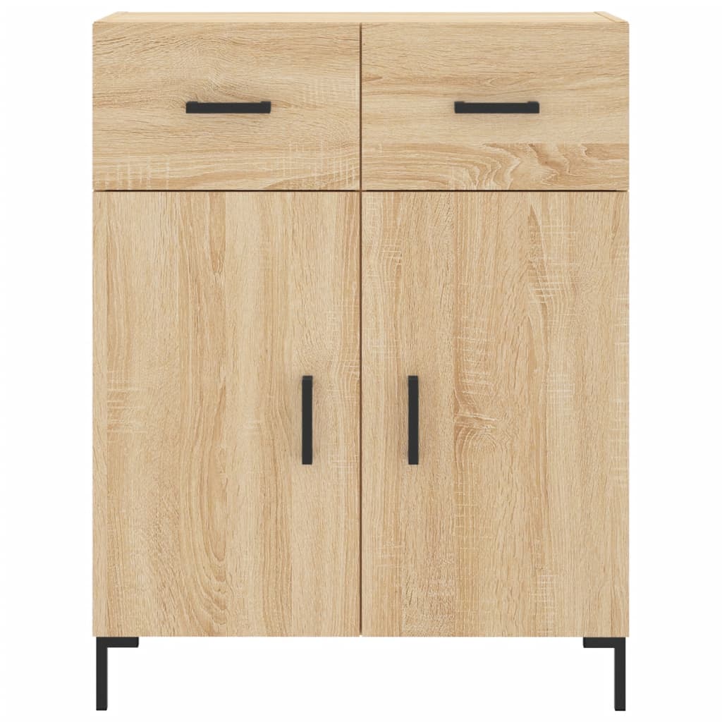 Hoge Kast 69,5X34X180 Cm Bewerkt Hout Kleurig Sonoma eiken