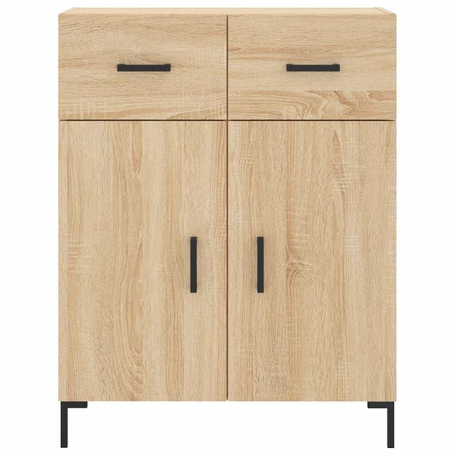Hoge Kast 69,5X34X180 Cm Bewerkt Hout Kleurig Sonoma eiken
