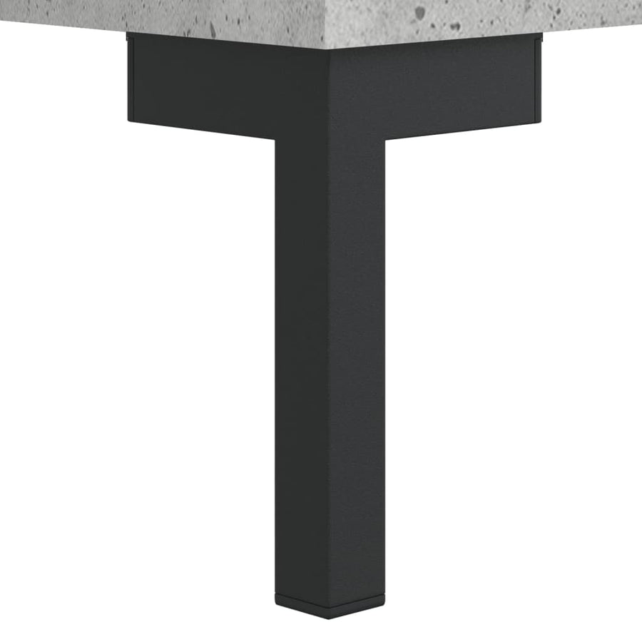 Hoge Kast 69,5X34X180 Cm Bewerkt Hout Betongrijs