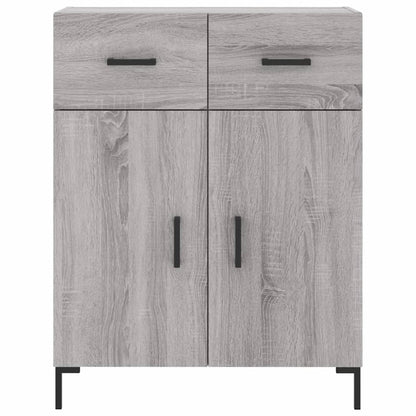 Hoge Kast 69,5X34X180 Cm Bewerkt Hout Eikenkleurig Grijs sonoma