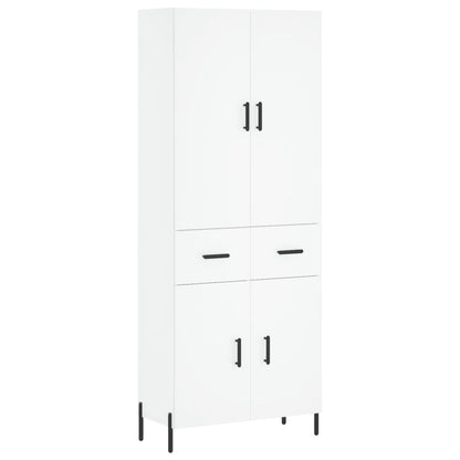 Hoge Kast 69,5X34X180 Cm Bewerkt Hout Wit