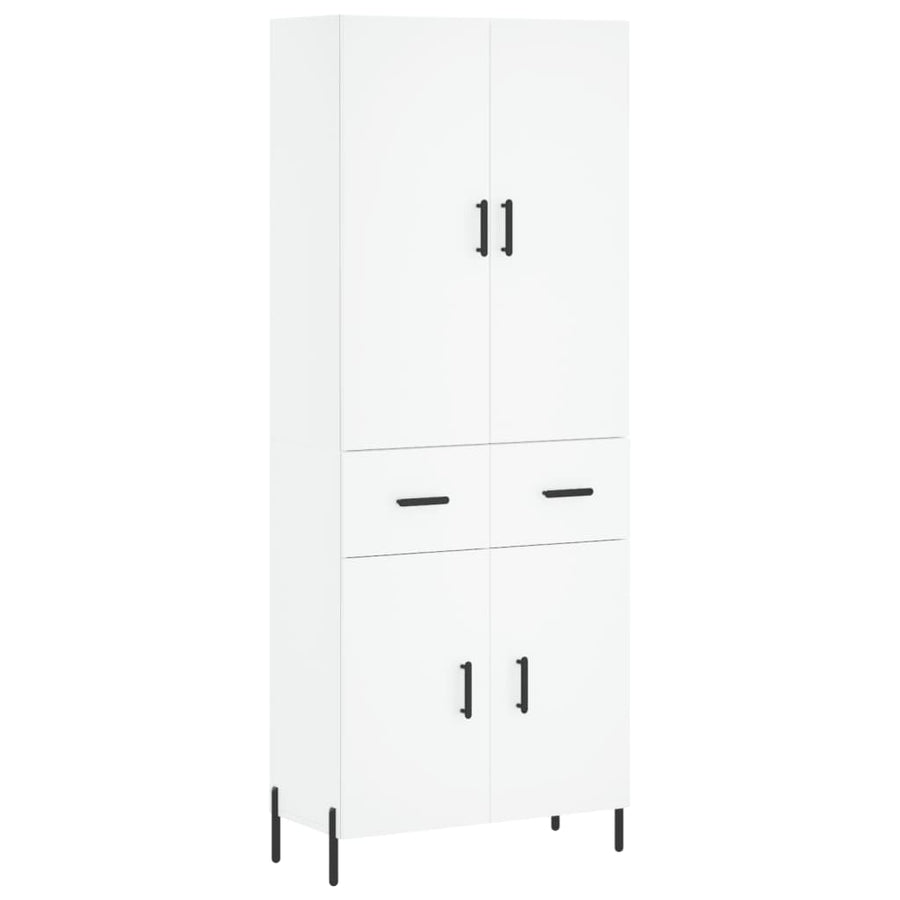 Hoge Kast 69,5X34X180 Cm Bewerkt Hout Wit