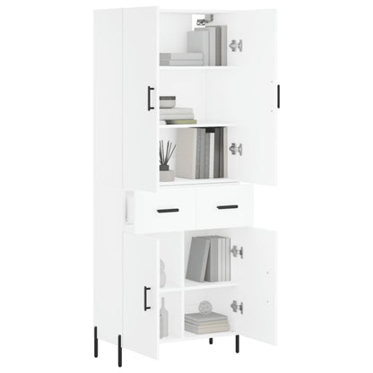 Hoge Kast 69,5X34X180 Cm Bewerkt Hout Wit