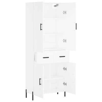 Hoge Kast 69,5X34X180 Cm Bewerkt Hout Wit