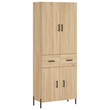 Hoge Kast 69,5X34X180 Cm Bewerkt Hout Kleurig Sonoma eiken