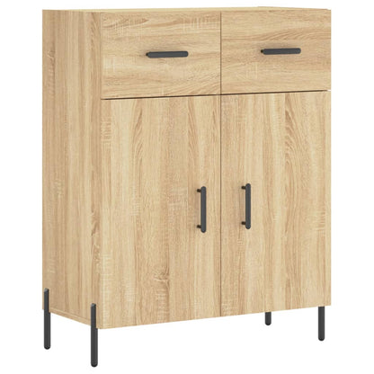 Hoge Kast 69,5X34X180 Cm Bewerkt Hout Kleurig Sonoma eiken