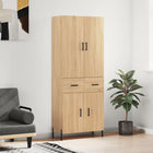 Hoge kast 69,5x34x180 cm bewerkt hout sonoma eiken